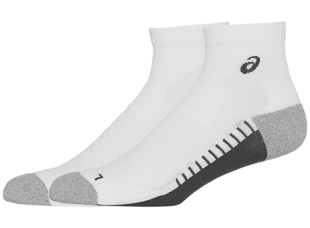 Asics Performance Run Sock Quarter 43-46 Teknisk Løpesokk, Hvit