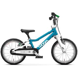 Woom 2 Go Barnesykkel 14&quot; Metallic Blue Perfekt f&#248;rste sykkel til barn 95-110cm