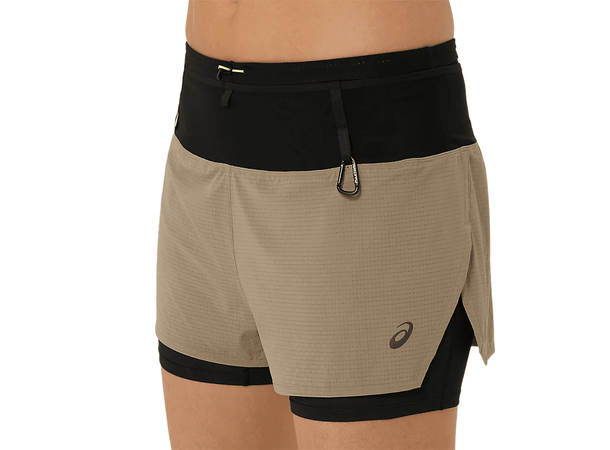 Asics Dame Fujitrail 2-N-1 Shorts XS Løpeshorts til dame med smarte lommer