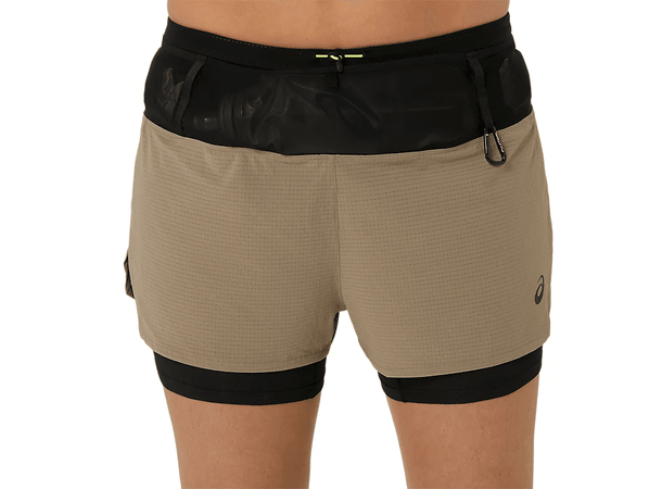 Asics Dame Fujitrail 2-N-1 Shorts XS Løpeshorts til dame med smarte lommer